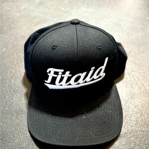 FitAid Black Snapback hat